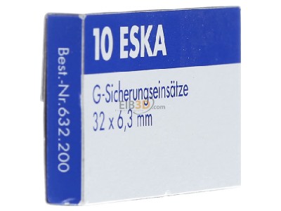 Ansicht links Eska 632.225 G-Sicherungseinsatz M 6,3A 6,3x32mm 