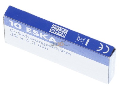 Ansicht oben vorne Eska 632.225 G-Sicherungseinsatz M 6,3A 6,3x32mm 