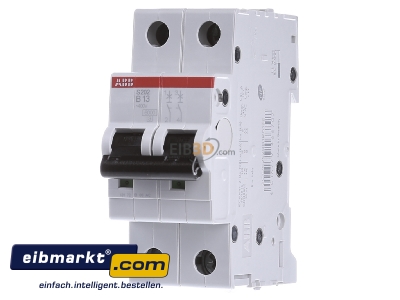 Front view ABB Stotz S&J S 202-B 13 Miniature circuit breaker 2-p B13A 
