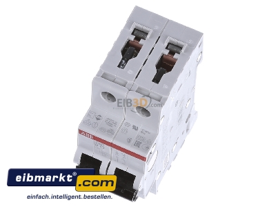 View up front ABB Stotz S&J S 202-B 13 Miniature circuit breaker 2-p B13A 
