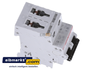 View top left ABB Stotz S&J 2CDS252001R0165 Miniature circuit breaker 2-p B16A
