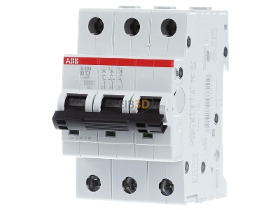 Front view ABB S203-B13 Miniature circuit breaker 3-p B13A 
