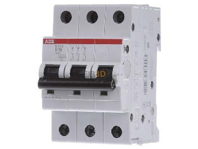 Front view ABB S203-B16 Automatic circuit breaker B 16A, 3-pole, 
