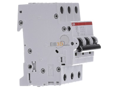 View on the left ABB S203-B16 Automatic circuit breaker B 16A, 3-pole, 
