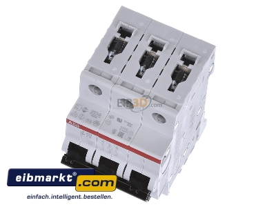 View up front ABB Stotz S&J S 203-B 20 Miniature circuit breaker 3-p B20A - 
