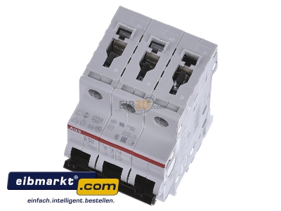 View up front ABB Stotz S&J S 203-B 25 Miniature circuit breaker 3-p B25A
