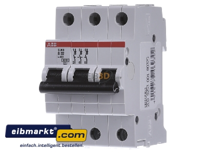 Front view ABB Stotz S&J S 203-B 32 Miniature circuit breaker 3-p B32A
