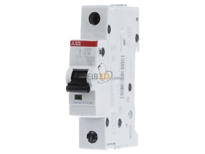 Front view ABB S201-C10 Miniature circuit breaker 1-p C10A 
