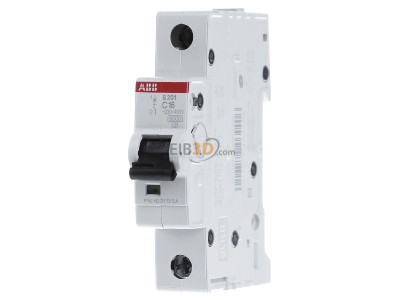 Front view ABB S201-C16 Miniature circuit breaker 1-p C16A 
