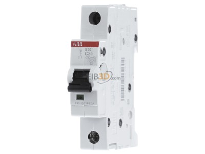 Front view ABB S201-C25 Miniature circuit breaker 1-p C25A 
