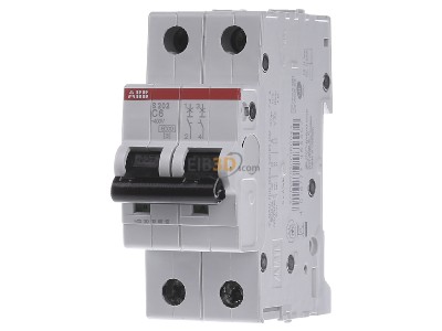 Front view ABB S202-C6 Miniature circuit breaker 2-p C6A 
