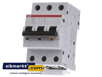 Front view ABB Stotz S&J 2CDS253001R0104 Miniature circuit breaker 3-p C10A
