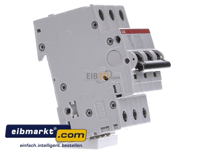 View on the left ABB Stotz S&J 2CDS253001R0104 Miniature circuit breaker 3-p C10A
