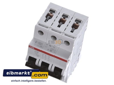 View up front ABB Stotz S&J 2CDS253001R0104 Miniature circuit breaker 3-p C10A
