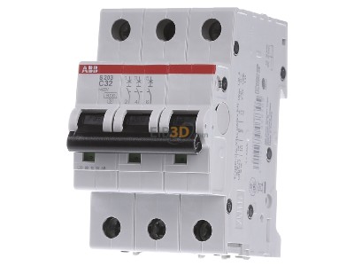 Front view ABB S203-C32 Miniature circuit breaker 3-p C32A 

