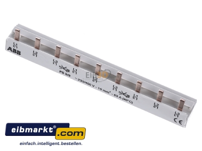 View up front ABB Stotz S&J PS 3/9 Phase busbar 3-p 10mm² 162mm 
