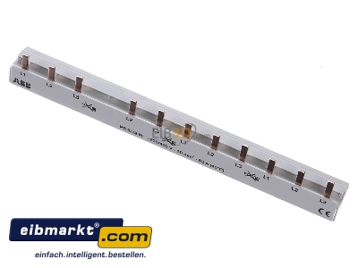 View up front ABB Stotz S&J PS 3/12 FI fix Phase busbar 3-p 10mm
