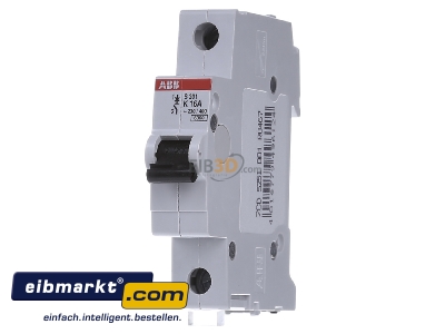 Front view ABB Stotz S&J S 201-K 16 Miniature circuit breaker 1-p K16A
