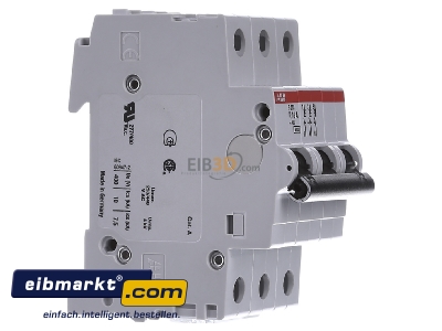 View on the left ABB Stotz S&J S 203-K 16 Miniature circuit breaker 3-p K16A
