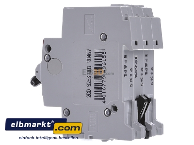 View on the right ABB Stotz S&J S 203-K 16 Miniature circuit breaker 3-p K16A
