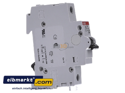 View on the left ABB Stotz S&J S 201-K 1 Miniature circuit breaker 1-p K1A
