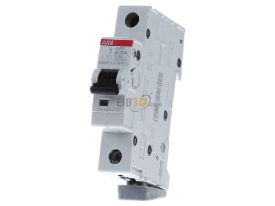 Frontansicht ABB S201-K25 Sicherungsautomat K,6kA,25A,1P 