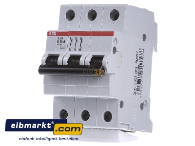 Frontansicht ABB Stotz S&J S 203-K 40 Sicherungsautomat K,6kA,40A,3P 