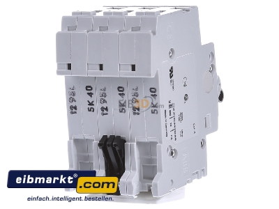 Back view ABB Stotz S&J S 203-K 40 Miniature circuit breaker 3-p K40A - 
