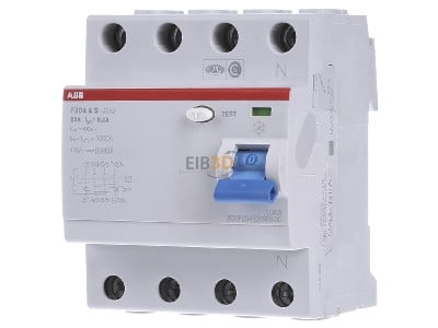 Front view ABB F204AS-63/0,3 Residual current breaker 4-p 63/0,3A 
