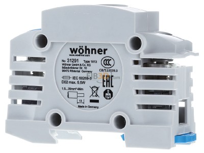 Frontansicht Whner 31291 Sicherungssockel 31 291