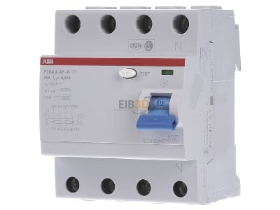 Front view ABB F204A-25/0,03AP-R Residual current breaker 4-p 

