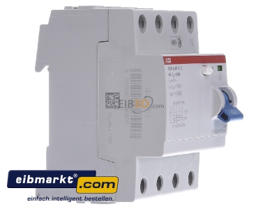 View on the left ABB Stotz S&J F204A-40/0,03AP-R Residual current breaker 4-p 40/0,03A
