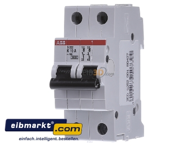 Front view ABB Stotz S&J S 202-K 10 Miniature circuit breaker 2-p K10A
