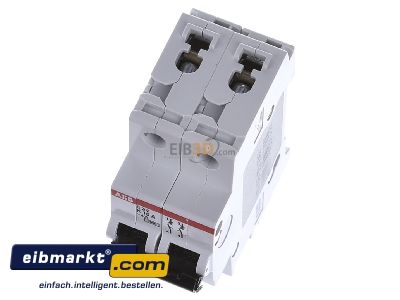 View up front ABB Stotz S&J S 202-K 10 Miniature circuit breaker 2-p K10A
