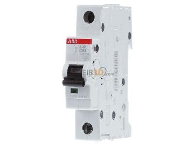 Frontansicht ABB S201-C63 Sicherungsautomat 6kA 63A C 1p 