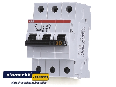 Front view ABB Stotz S&J S 203-B 50 Miniature circuit breaker 3-p B50A - 
