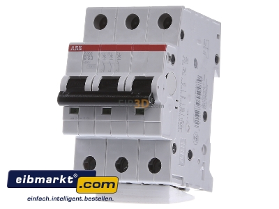 Frontansicht ABB Stotz S&J S203-B63 Sicherungsautomat B,6kA,63A,3P 