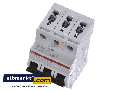Ansicht oben vorne ABB Stotz S&J S203-B63 Sicherungsautomat B,6kA,63A,3P 