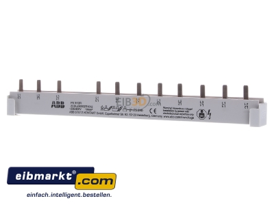 Front view ABB Stotz S&J PS 3/12 FI Phase busbar 3-p 10mm²
