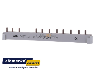 Front view ABB Stotz S&J PS 3/12 FI H Phase busbar 3-p 10mm

