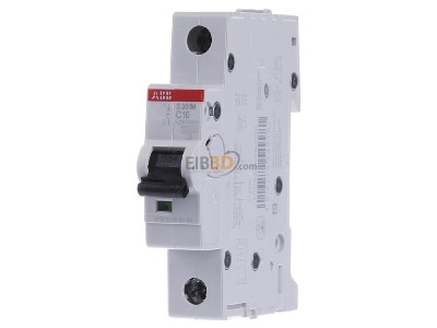Front view ABB S201M-C10 Miniature circuit breaker 1-p C10A 
