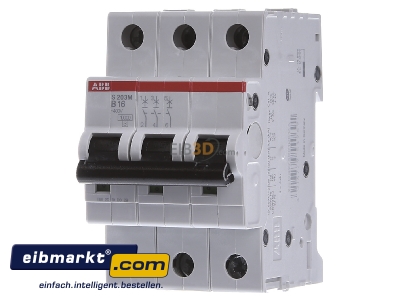 Frontansicht ABB Stotz S&J S 203 M-B 16 Sicherungsautomat 10kA 16A B 3p 