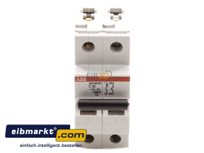 View up front Miniature circuit breaker 1-p C32A S 201 M-C 32 NA ABB Stotz S&J S 201 M-C 32 NA

