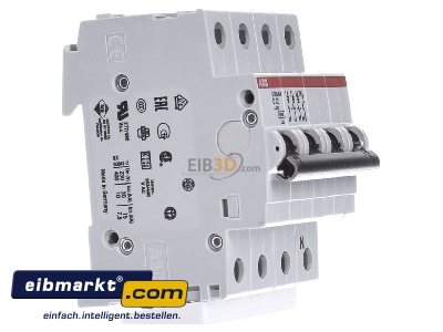 Ansicht links ABB Stotz S&J S203-C32NA Sicherungsautomat 6kA 32A C 3p+N (4p) 