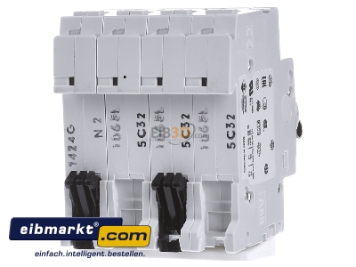 Ansicht hinten ABB Stotz S&J S203-C32NA Sicherungsautomat 6kA 32A C 3p+N (4p) 
