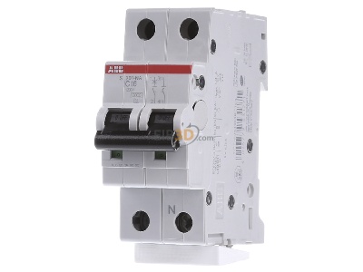 Frontansicht ABB S201-C16NA Sicherungsautomat 6kA 16A C 1p+N (2p) 