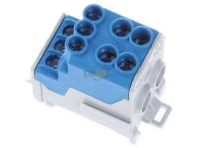 Ansicht oben rechts Weidm�ller WPD 100 2X25/6X10 BL Hauptleitungsabzweigklemme W-Reihe, TS 35 