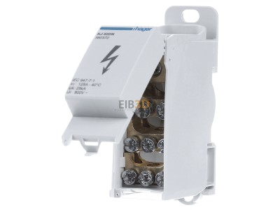 Front view Hager KJ02DN Distributor assembly terminal blocks 
