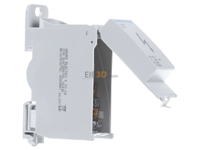 View on the left Hager KJ02DN Distributor assembly terminal blocks 
