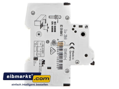 Ansicht links LS-Schalter 10KA,1+N-pol.,B,10A 5SY4510-6 Siemens Indus.Sector 5SY4510-6